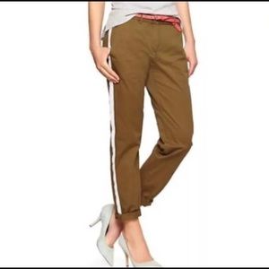 Gap Broken In Straight Khaki Tuxedo Striped Pants